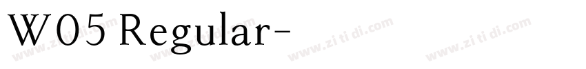 W05 Regular字体转换